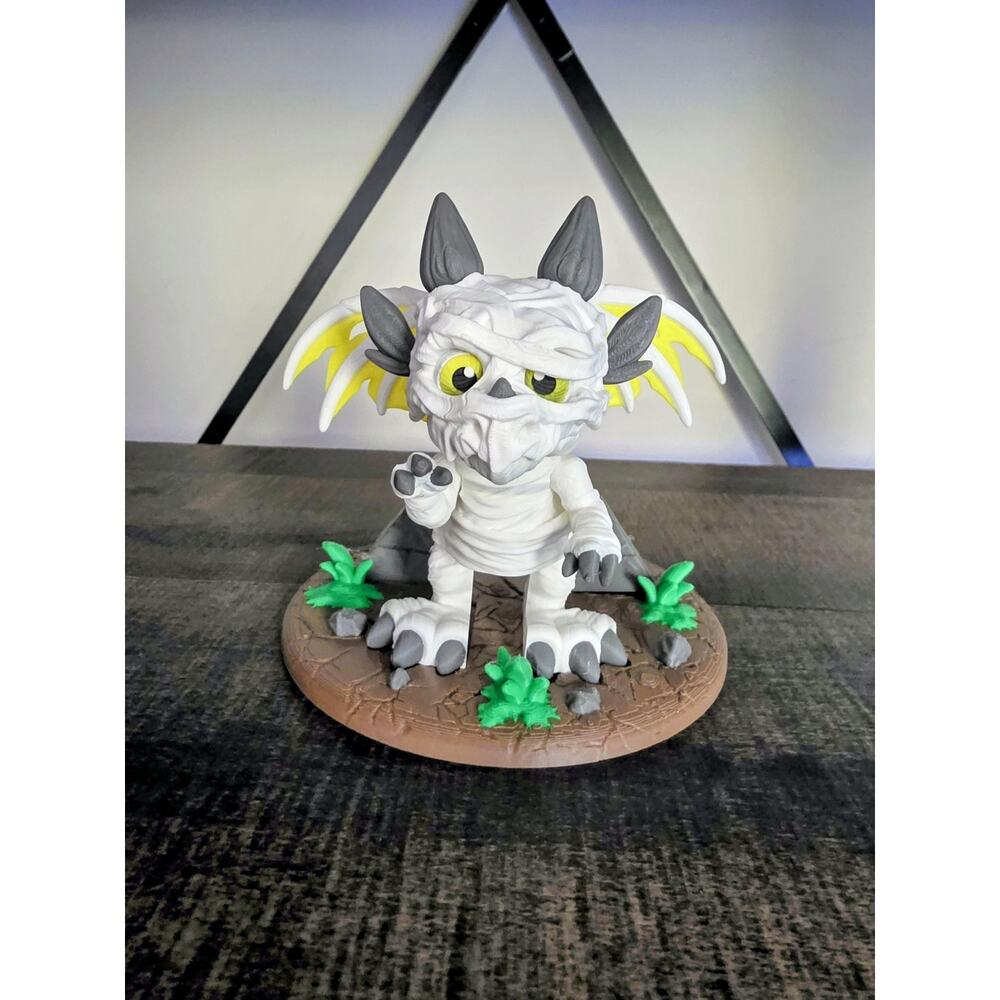 Tutankiss the Mummy Dragon 3d Figure with Base